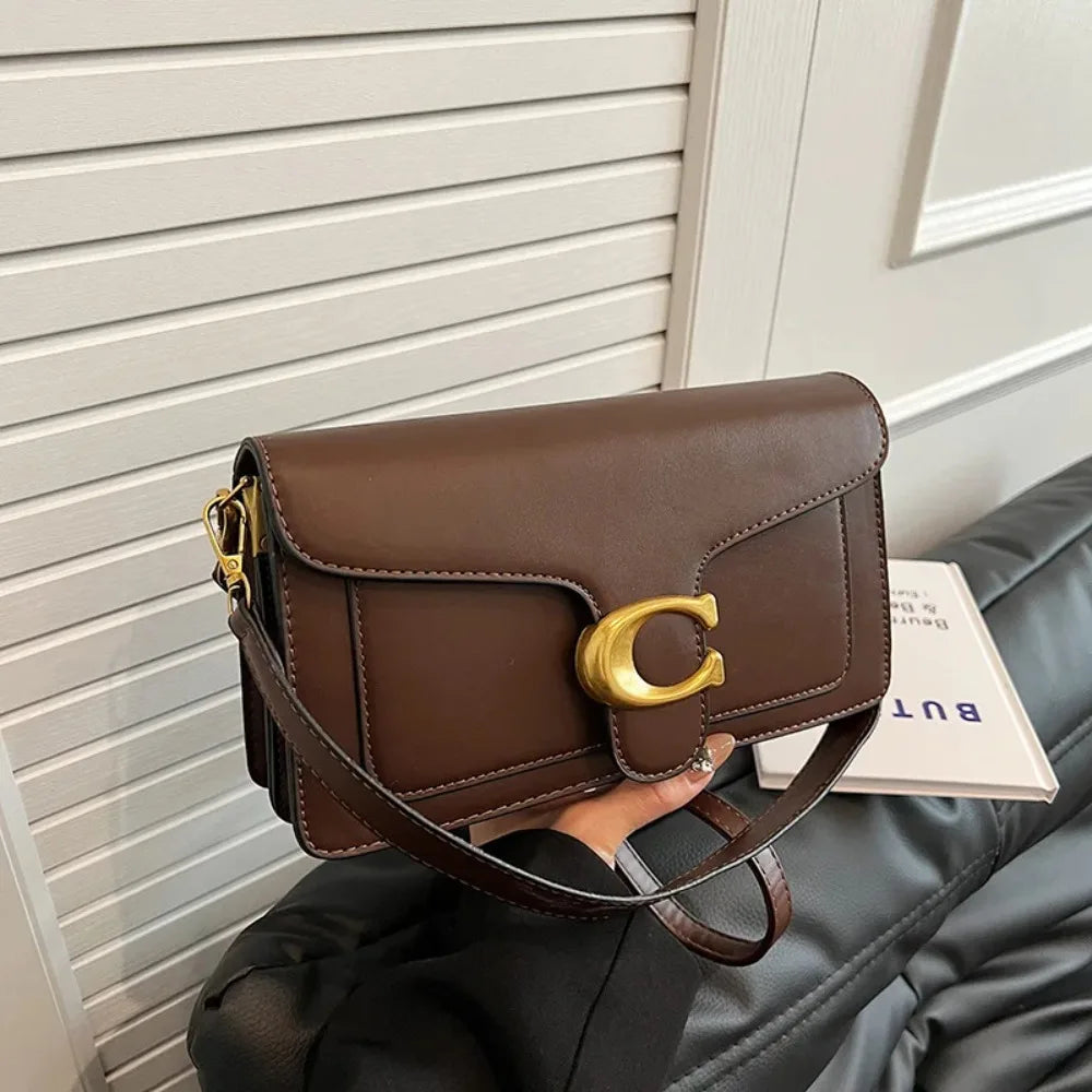 Damska Mała Torebka na Ramię – Klasyczna Torebka Crossbody w Stylu Retro, Minimalistyczna, Elegancka i Uniwersalna