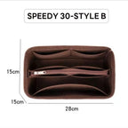 Wyjmowany filcowy organizer do torebki Luxury Handbag Speedy 25/30/35 – wkładka porządkująca, kosmetyczka, usztywniacz i wewnętrzna saszetka podróżna