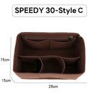 Wyjmowany filcowy organizer do torebki Luxury Handbag Speedy 25/30/35 – wkładka porządkująca, kosmetyczka, usztywniacz i wewnętrzna saszetka podróżna