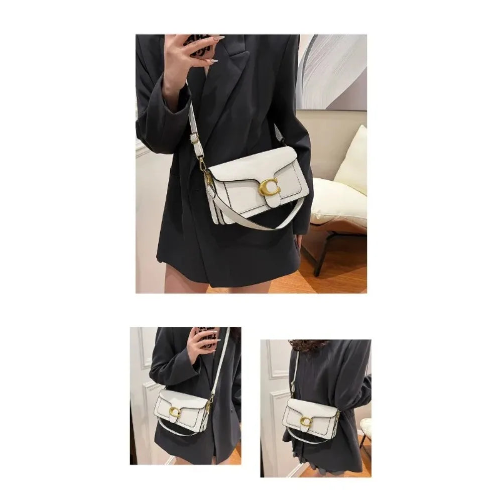 Damska Mała Torebka na Ramię – Klasyczna Torebka Crossbody w Stylu Retro, Minimalistyczna, Elegancka i Uniwersalna