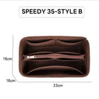 Wyjmowany filcowy organizer do torebki Luxury Handbag Speedy 25/30/35 – wkładka porządkująca, kosmetyczka, usztywniacz i wewnętrzna saszetka podróżna